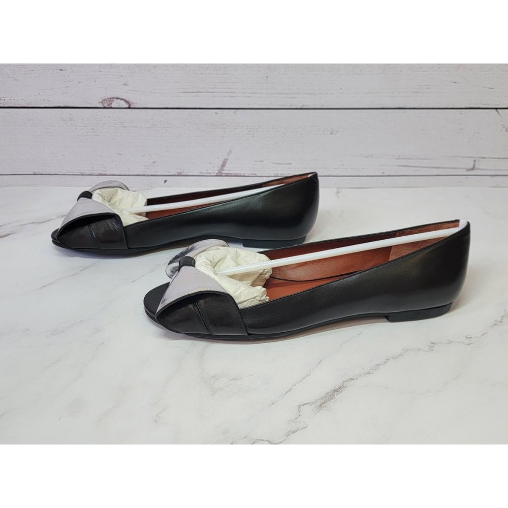 Marc by Marc Jacobs Bow Accents Ballet Flats BLACK / SILVER - Picture 5 of 9